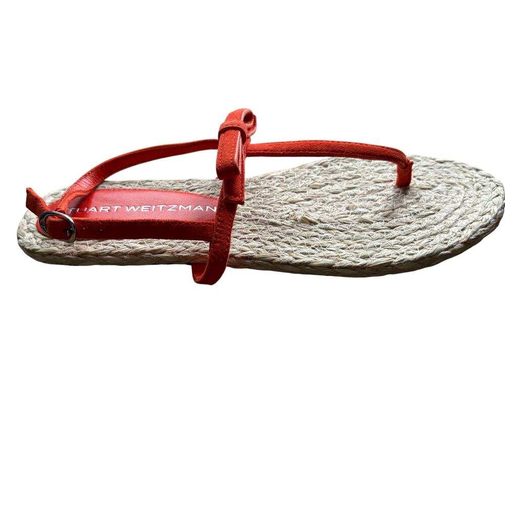 Stuart Weitzman Felicity Espadrille Slingback Orange Sandal Sz 8‎ - Picture 2 of 15